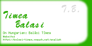 timea balasi business card
