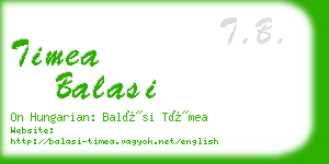 timea balasi business card